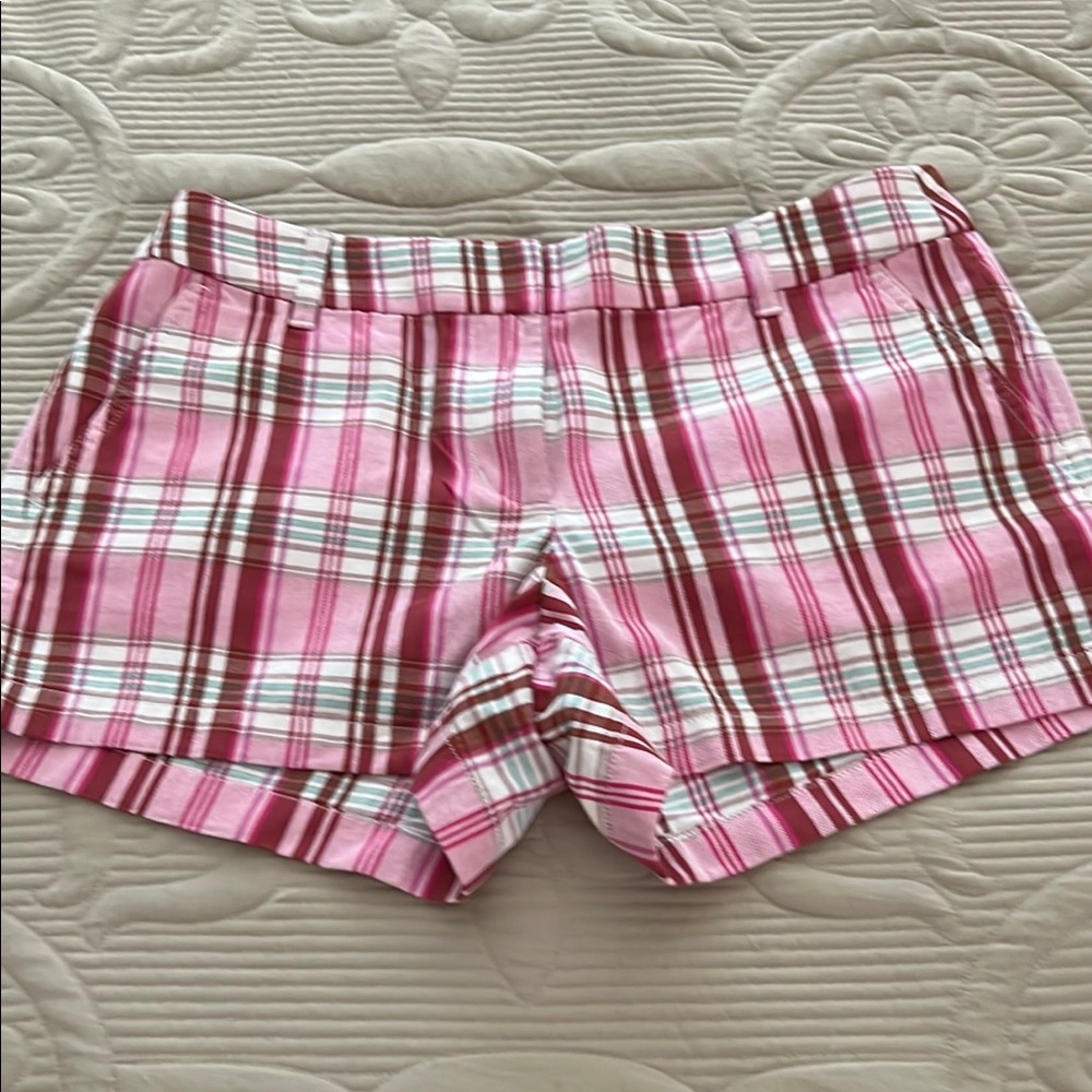 J. Crew Pink Plaid Women's Bermudas